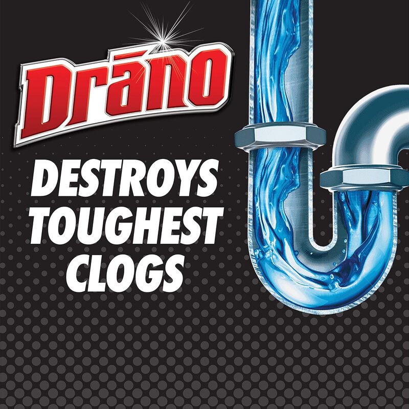Drano Max Gel Drain Clog Remover And Cleaner for Shower Or Sink Drains , Unclogs and Removes Hair , Soap Scum , Blockages